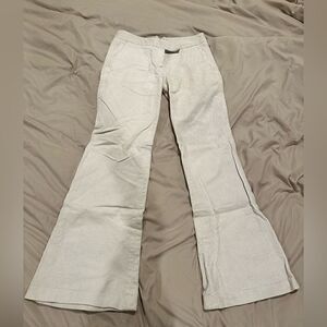 Velvet ribbed bootcut jeans white theory size 2 women’s